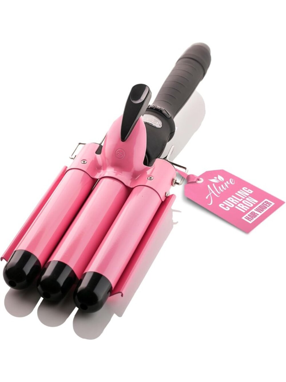 Triple Barrel Curling Iron Wand - 1 Inch Ceramic Hair Waver with LCD Display